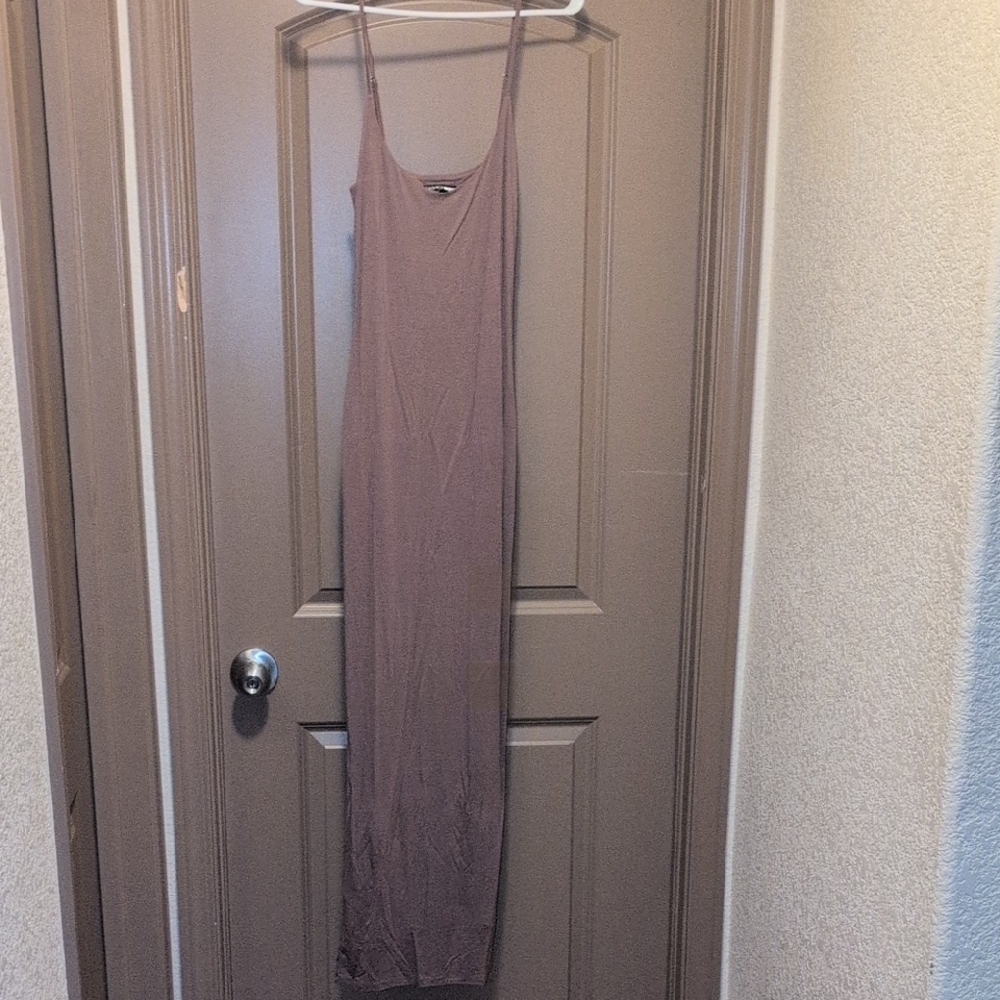Fashion Nova Mauve/Taupe Maxi Slip Dress